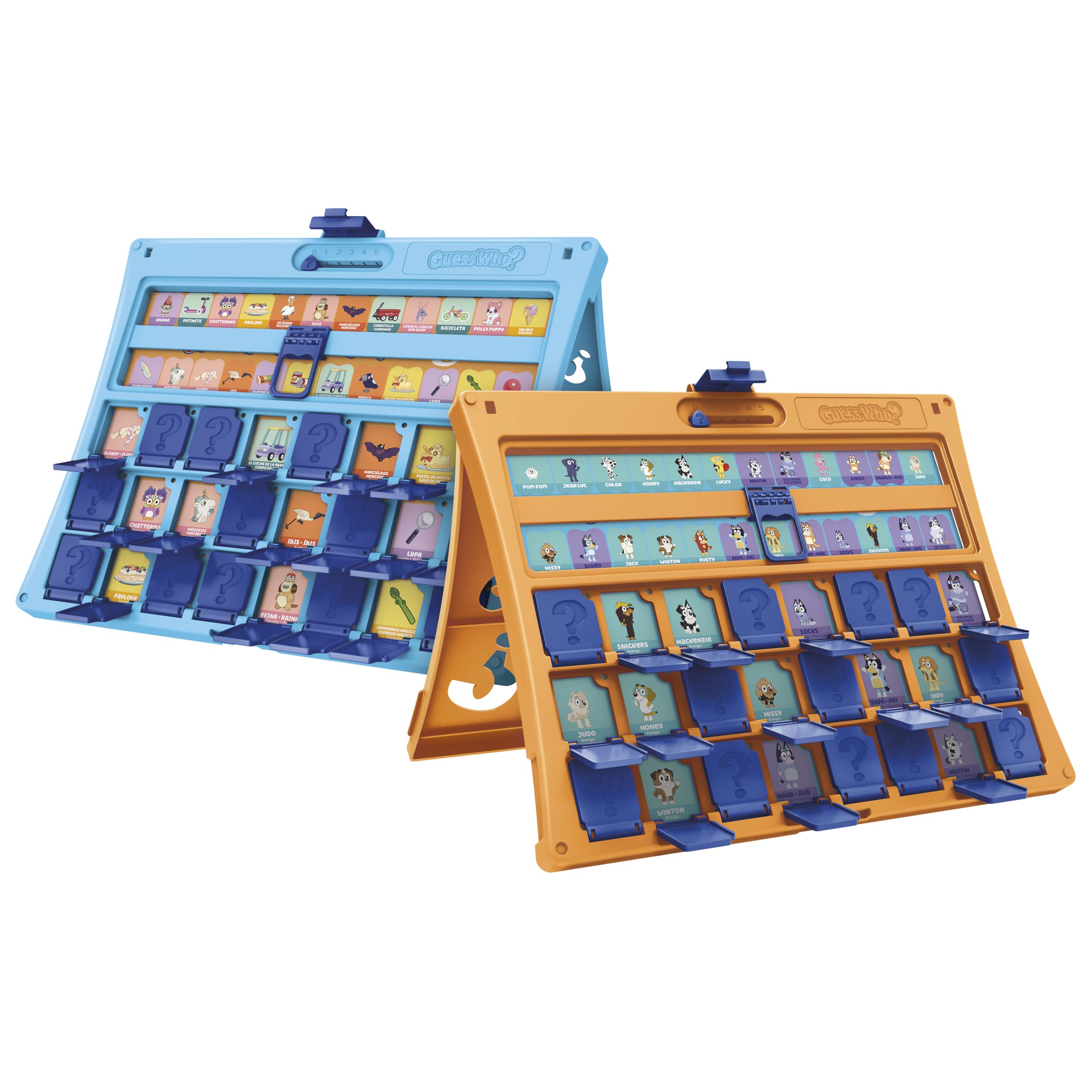Juego para niños ¿Quién es quién? edición Bluey, Juegos de Mesa Familiares y de Viaje, 6+ - Versión en español - portugués