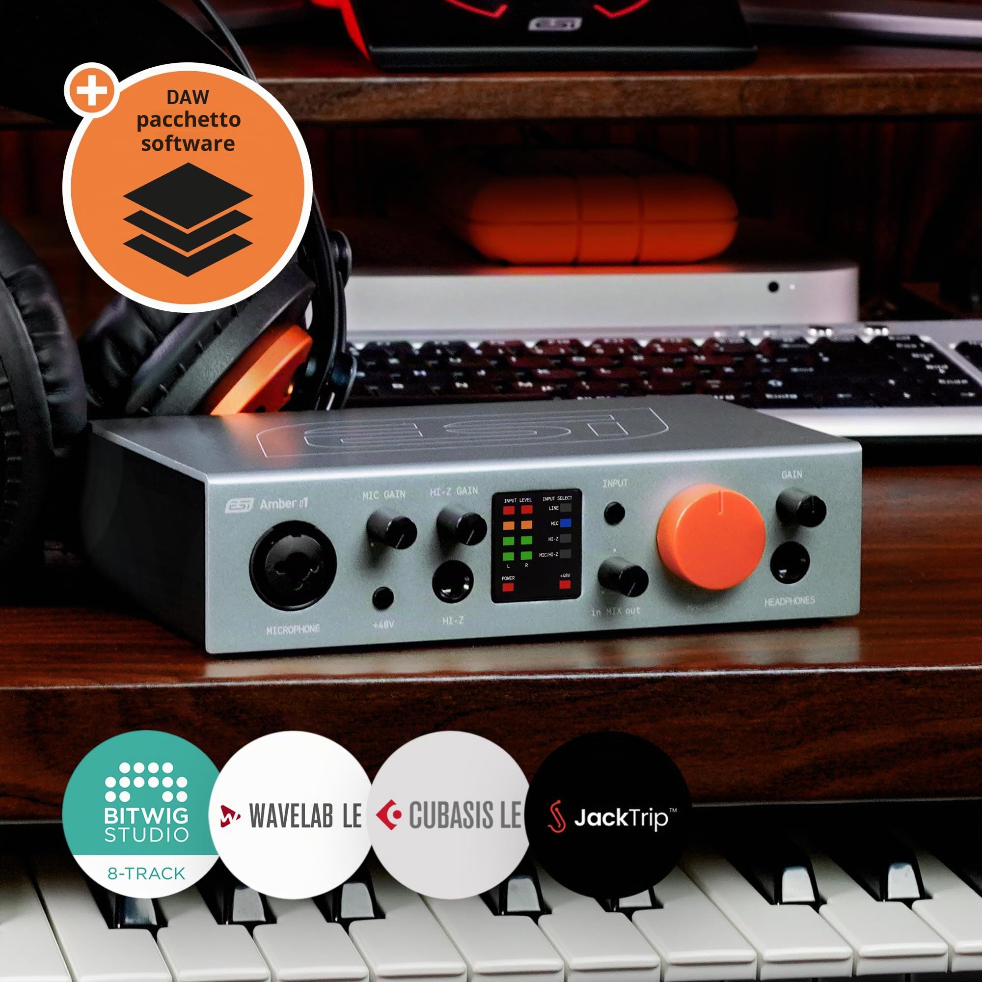 ESI Amber i1 | Interfaccia audio professionale USB 24 bit / 192 kHz con 2 ingressi e 2 uscite