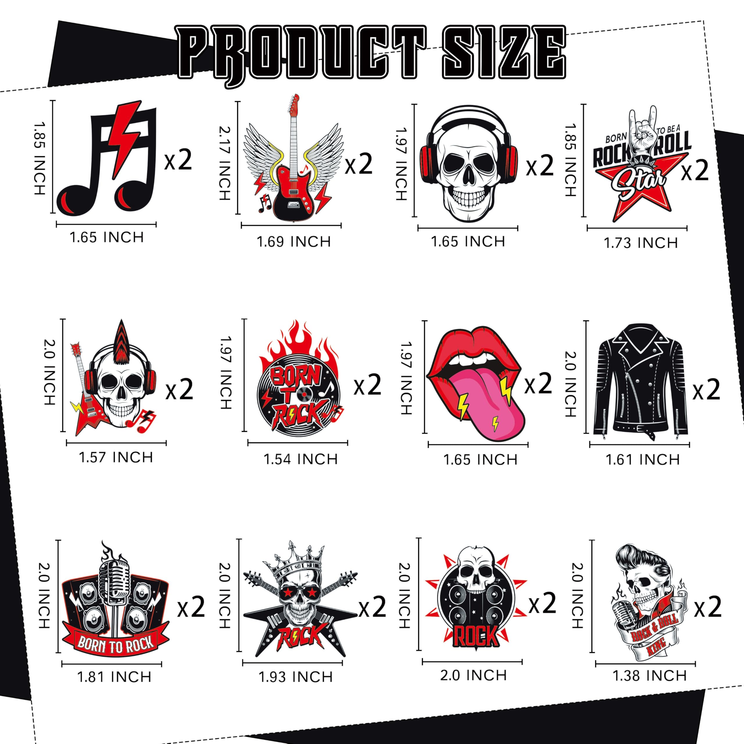 Rock’n’Roll Cupcake-Topper – 24 Stück, Aus Karton, Für Geburtstag & Mottoparty