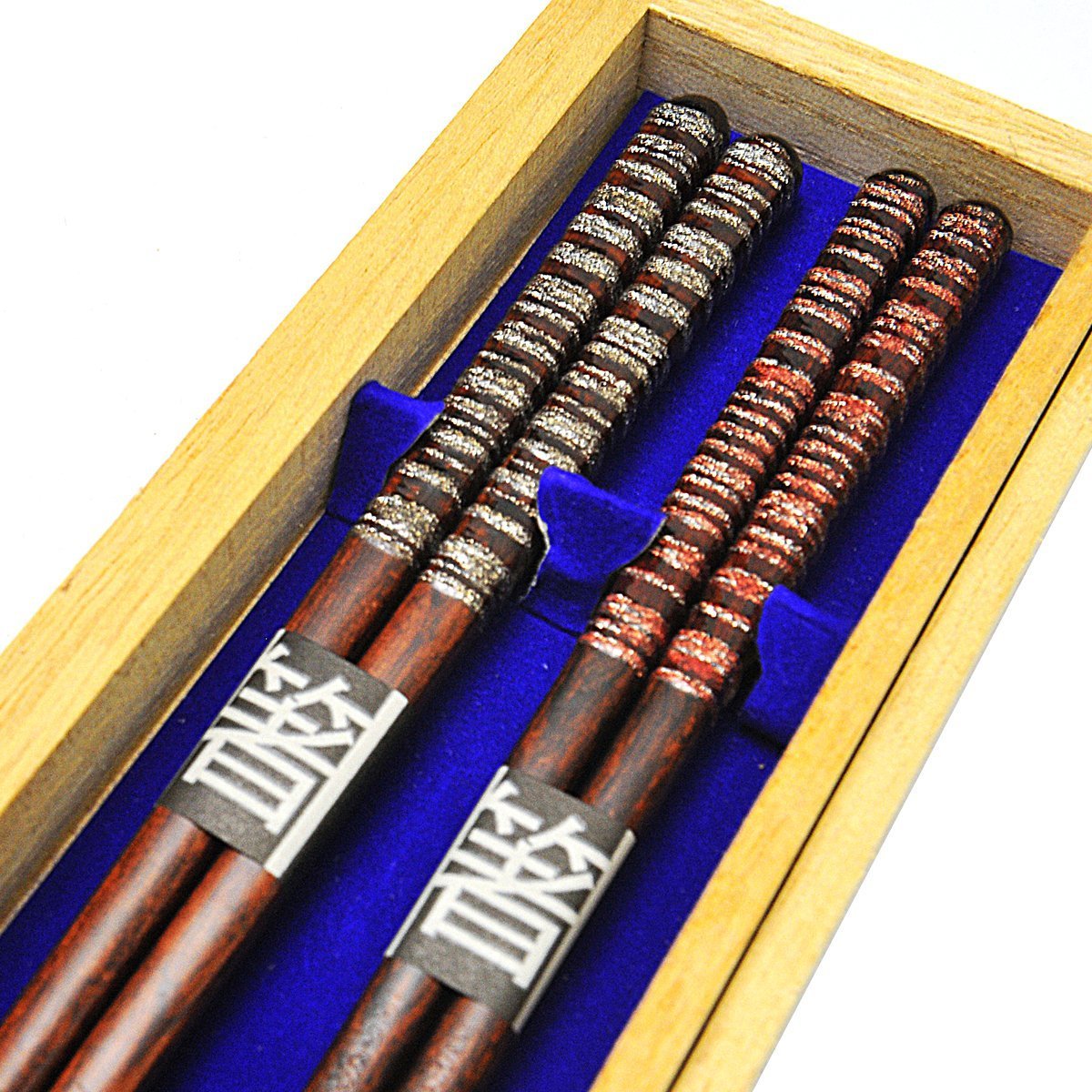 Chopsticks/Made in Japan/japanese Koto Chopsticks - 2 Pairs - Includes Paulownia Wooden Gift Box (For Couples)