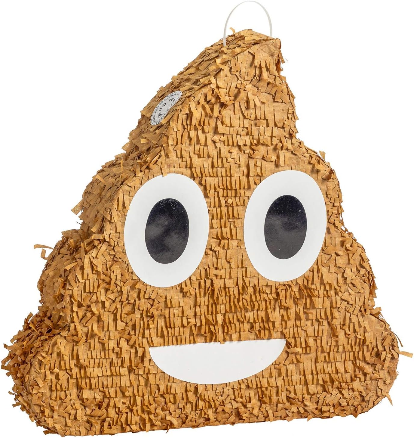 Fax Potato Poop Emoji Pinata with Blindfold (W45 x D10 x H45cm) Fill Your Own Kids Large Party Supplies Themed Birthday Accessory Fun Decoration Pinata for Kids Parties & Games