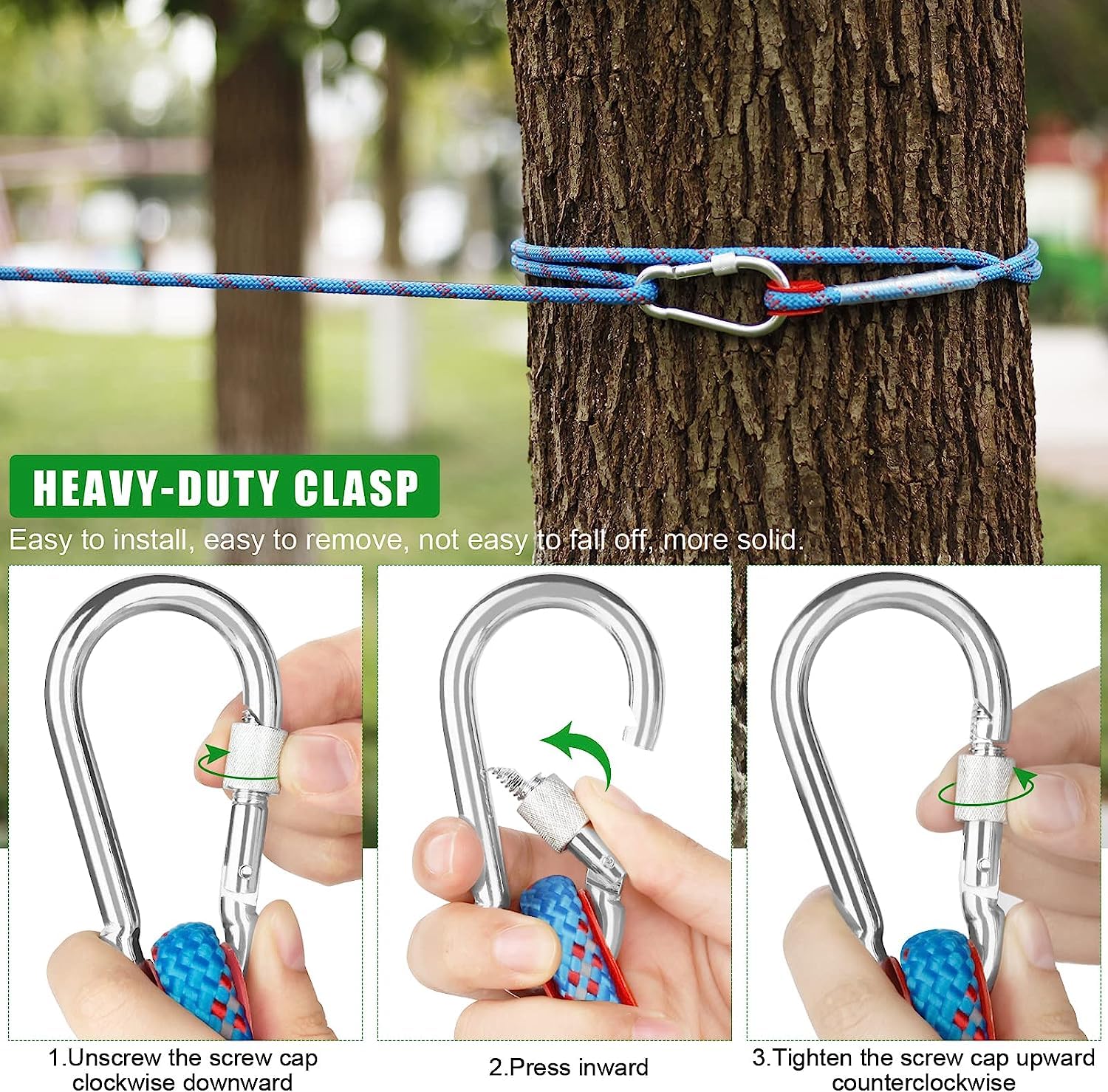 Hofleine für Hunde, 15m Tie-Out Leine, für Hof und Camping, Heavy Duty Kabel für Kleine bis Große Hunde bis zu 136 kg (Blau)