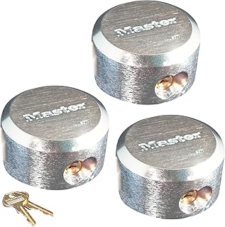 Master Lock Pro Series Hidden Shackle Padlocks, Keyed Alike 6271NKA-3 w/BumpStop Technology