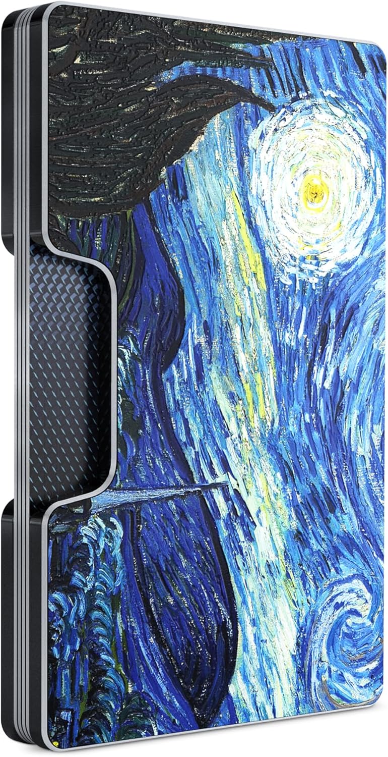 Slim RFID Blocking Card Holder & Money Clip - Aluminum Wallet for Men & Women – Front Pocket Metal Minimalist Wallet Holds 15 Cards – Credit Card Holder - Durable, Lightweight, Unique Engraved Design