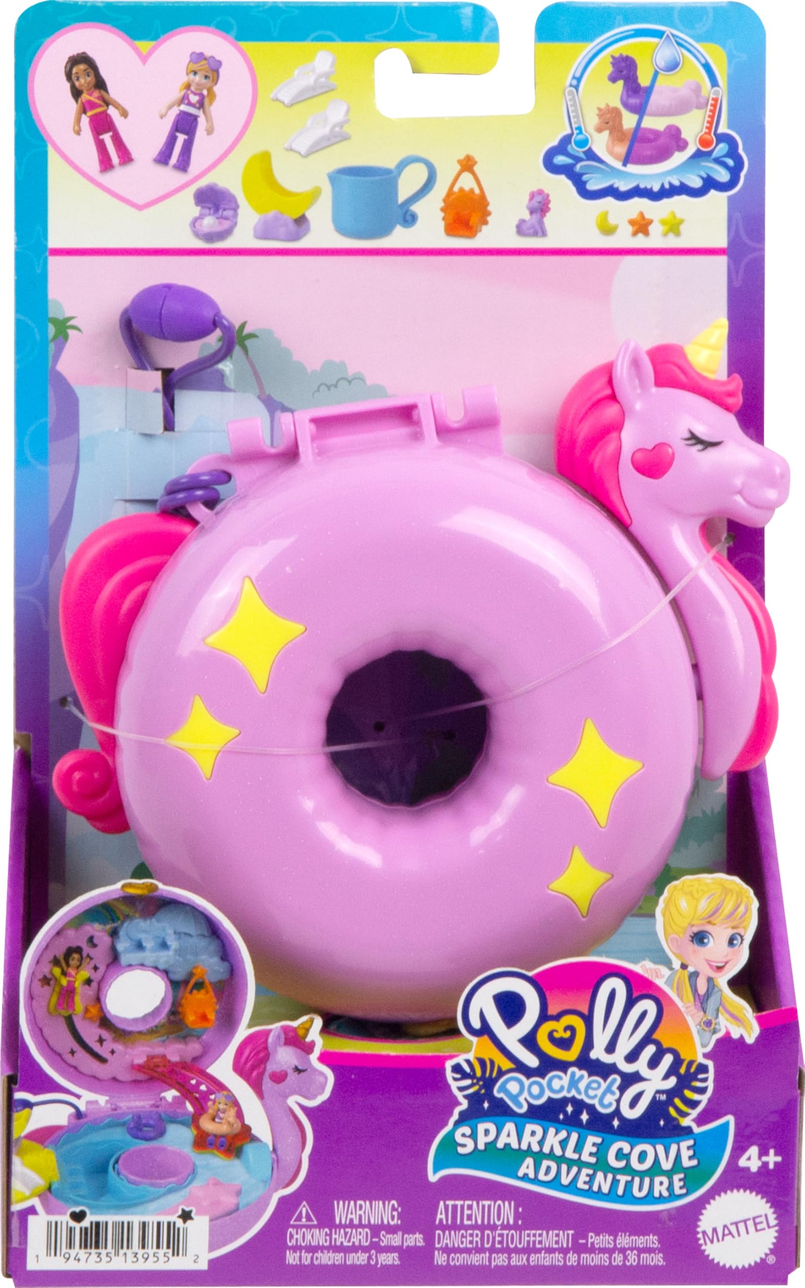 Polly pocket HKV34 coffret Licorne Bouée piscine 2 figurines Mattel