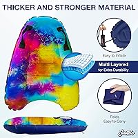 Vista 4 de JAMBO Tabla de surf inflable con asas, tabla de boogie para playa, tabla de surf flotante, flotadores de piscina, juguete de playa para niños