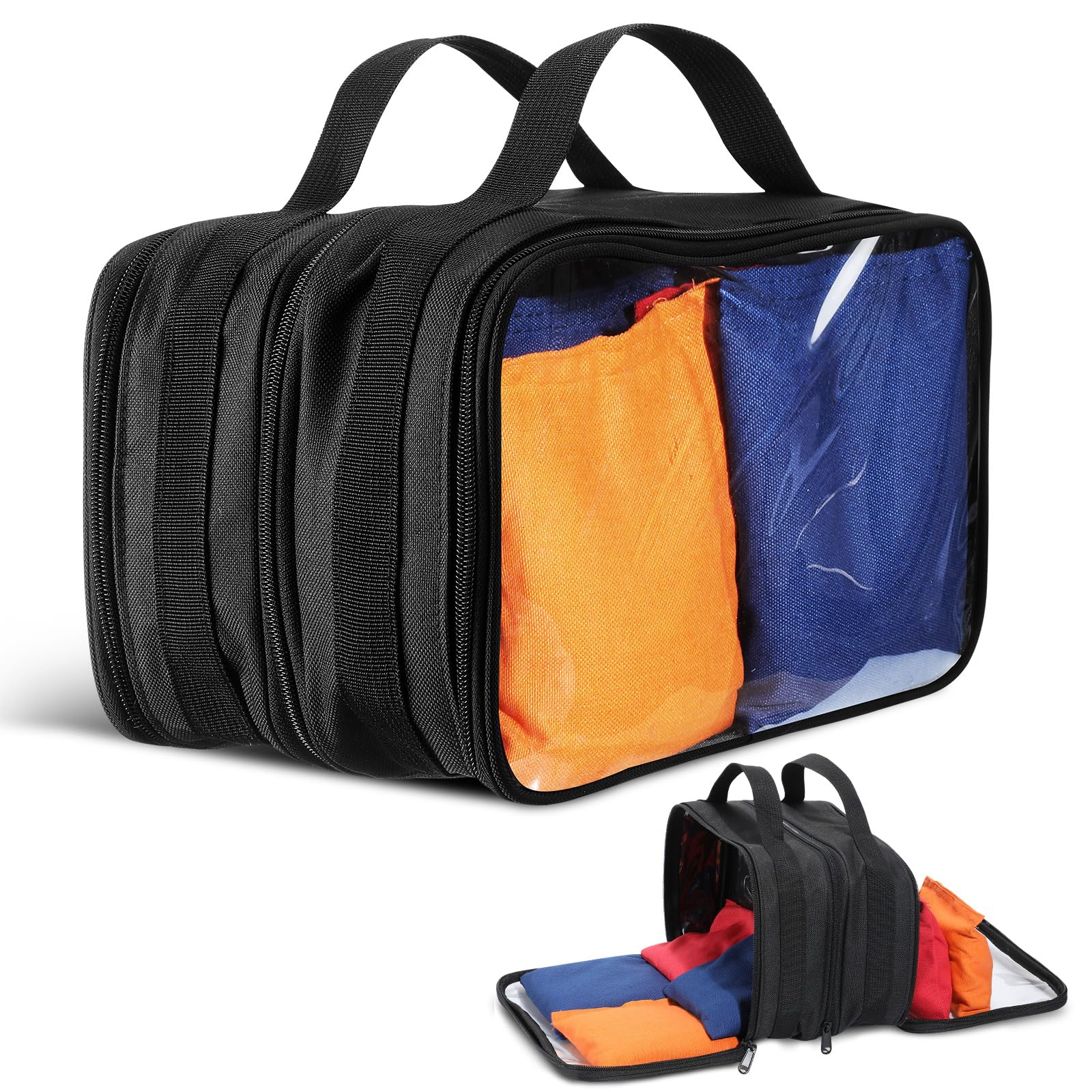 LocmeoBag Carry Case Holds 8 Corn Hole Bags Utility Pouch Waterproof Corn Hole Bag Holder Bag Carrier for Carrying Bean Bag