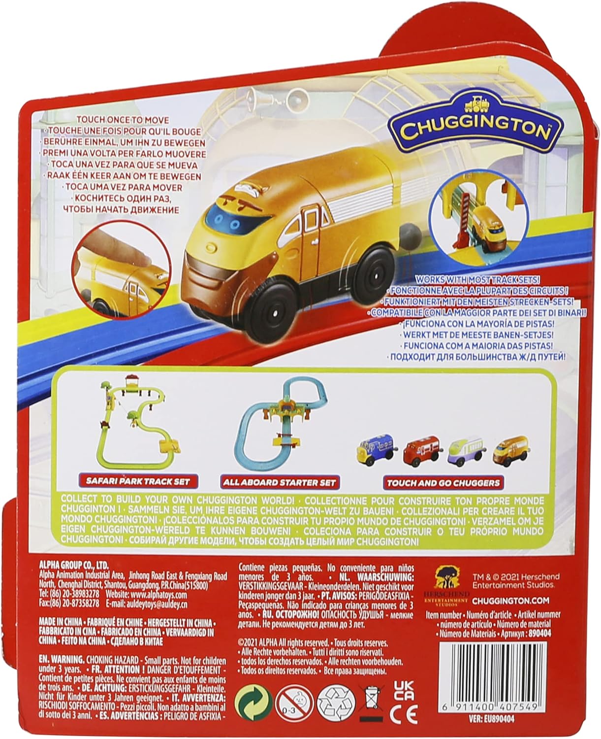 Chuggington EU890404 Touch and Go Action Chuggers | Single Pack | Motorised Train, Battery Powered | 3.75 inch Scale | Ages 3 & Up, Yellow