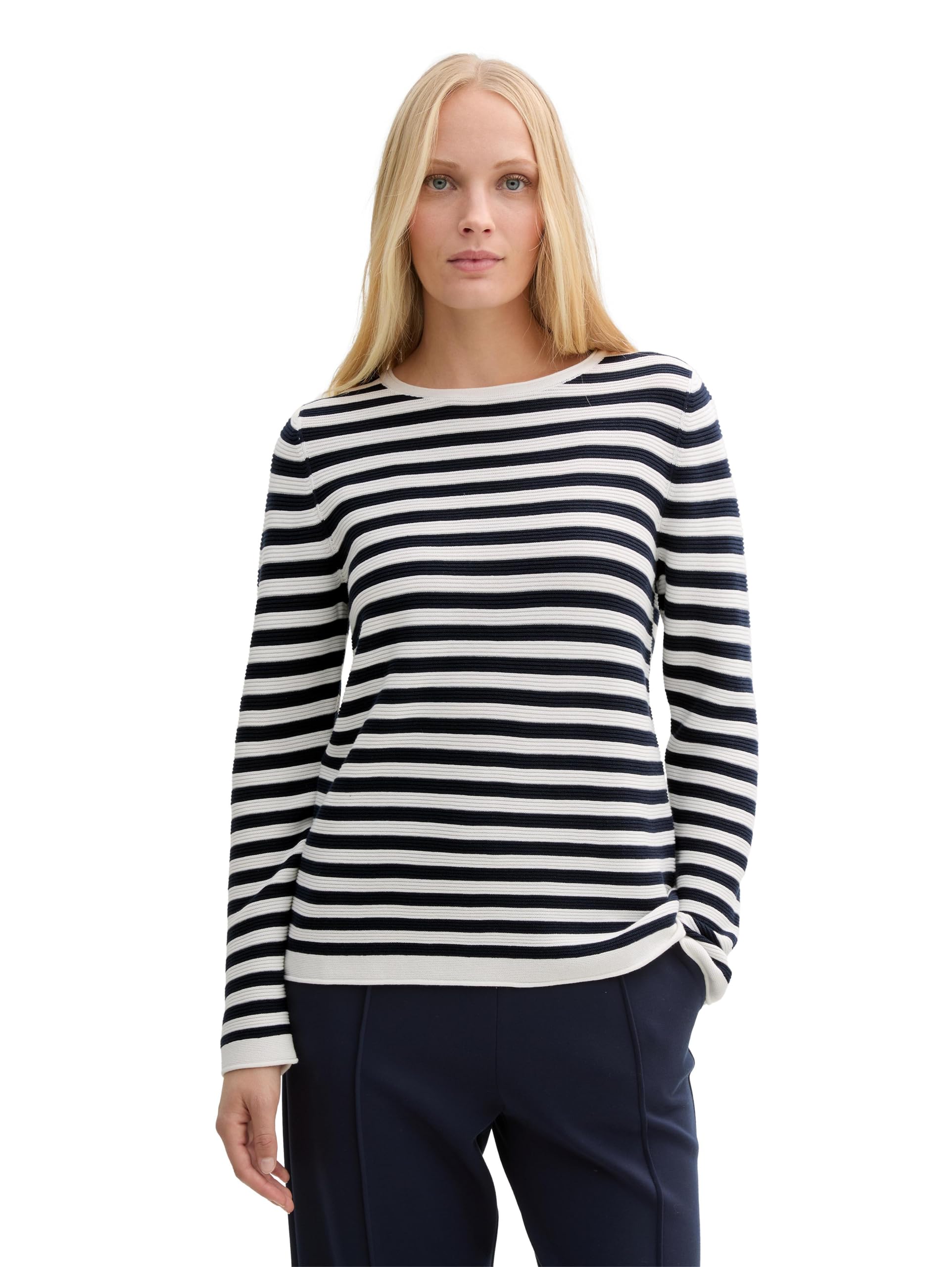 Tom Tailor Damen Strickpullover aus Bio-Baumwolle