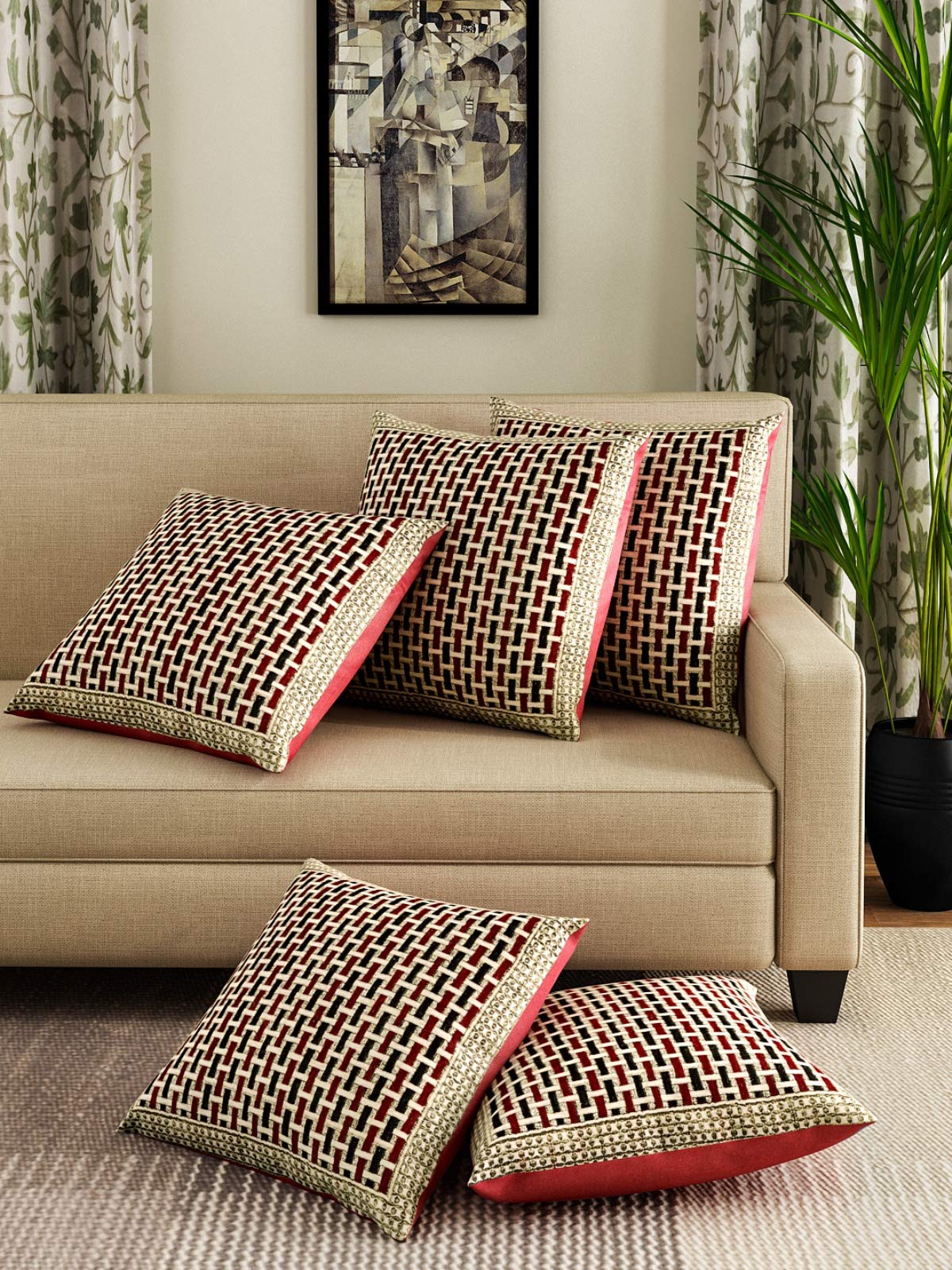 See full amazon price history chart for ROMEE Unique Design Gold & Maroon Soft Chenille Cushion/Pillow Covers for Sofa Pack of 5 (16 X 16 Inches) ROMEE Unique Design Gold & Maroon Soft Chenille Cushion/Pillow Covers for Sofa Pack of 5 (16 X 16 Inches) (B074DBQPYZ) Amazon Price History, Amazon Price Tracker