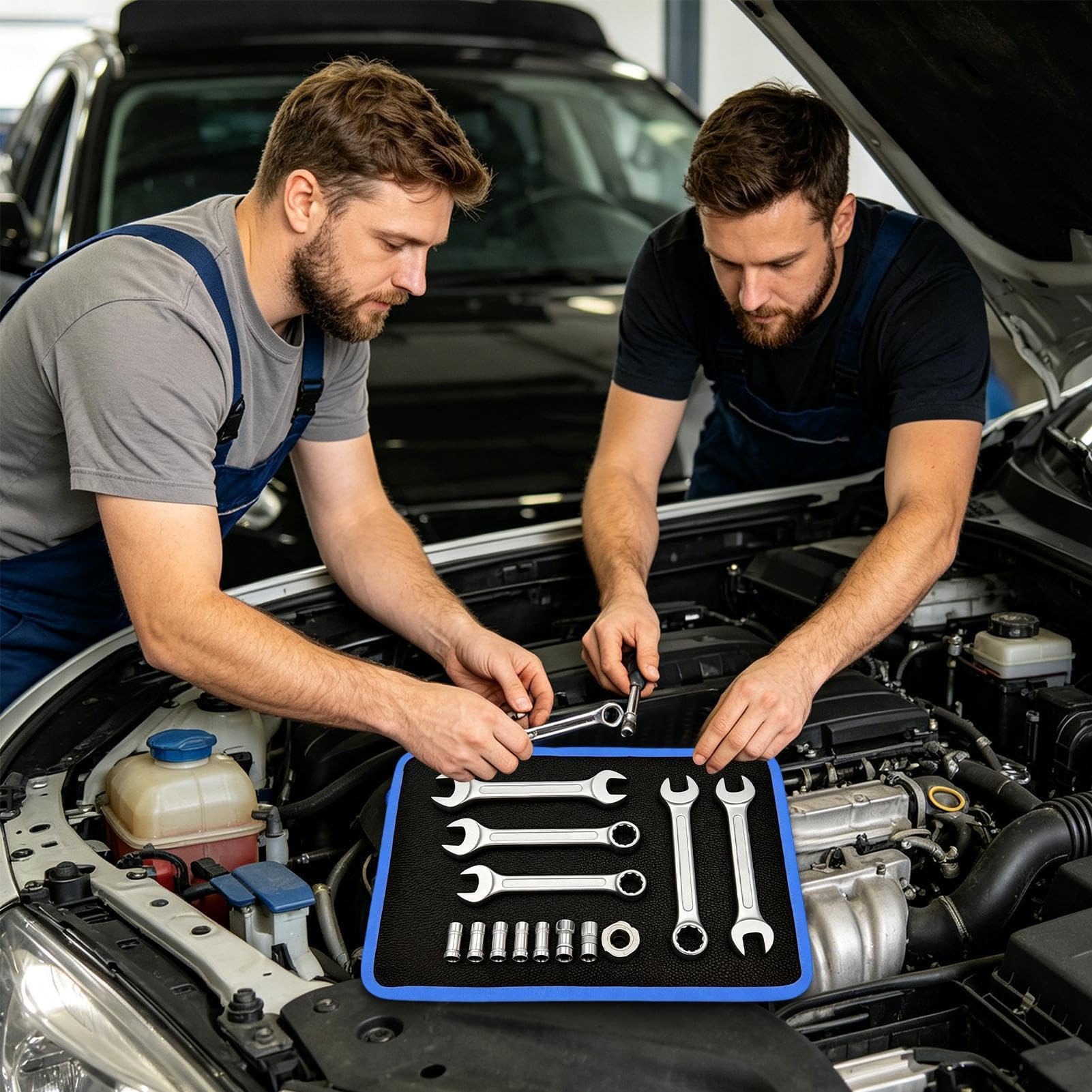 Magnetisches Pad für Werkzeuge Doppelseitige Schrauben-Bolzen-Ablagepad | Rutschfeste Magnetische Schraubenmatte Für Elektronik Mechanik Garage Werkstatt Zuhause Büro Industrie Klassenzimmer