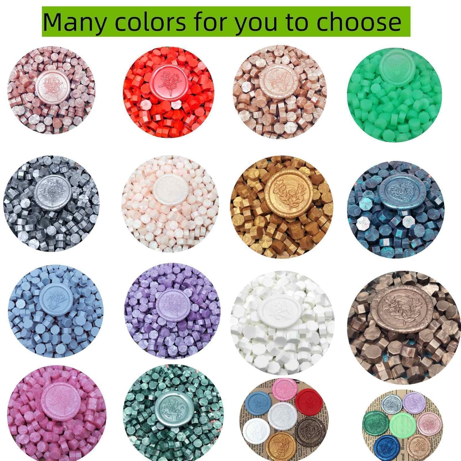 Curated Cart Wax Seal Beads Antique Gold Color 100 Pcs | Wax Sealing Beads for Letter Sealing | Wax Stamp Sealing, Sealing Wax Beads for Cards, Envelopes and Invitations 4