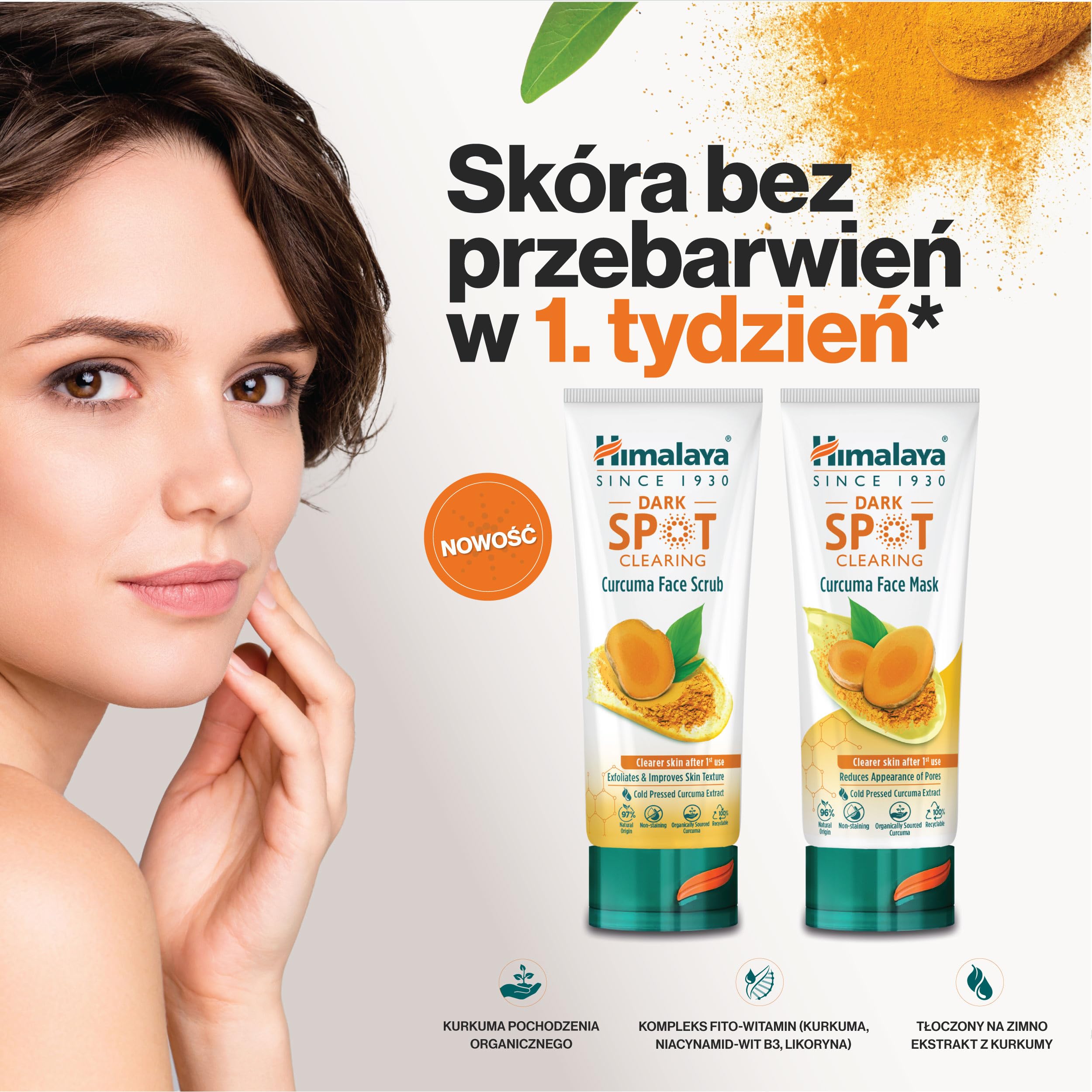 Himalaya Dark Spot Clearing Kurkumowa maska |Widocznie redukuje ciemne plamy i widoczność porów – 75ml