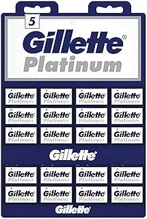 100 Platinum Blue Double Edge Safety Razor Blades, 20 x 5