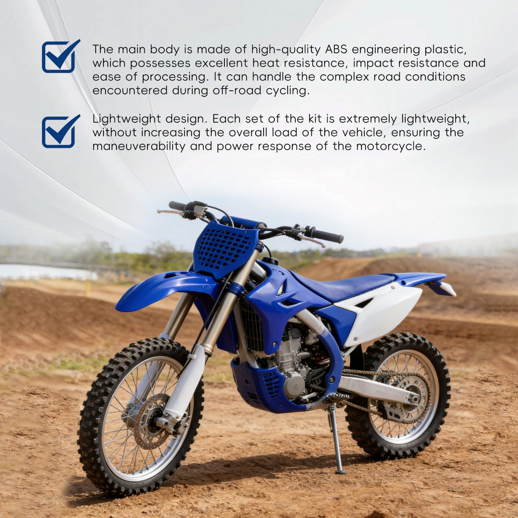 TEAM YAMAHA ツナギ waltyotur ABS Plastic Mudguard Side Cover Kit Replacement for