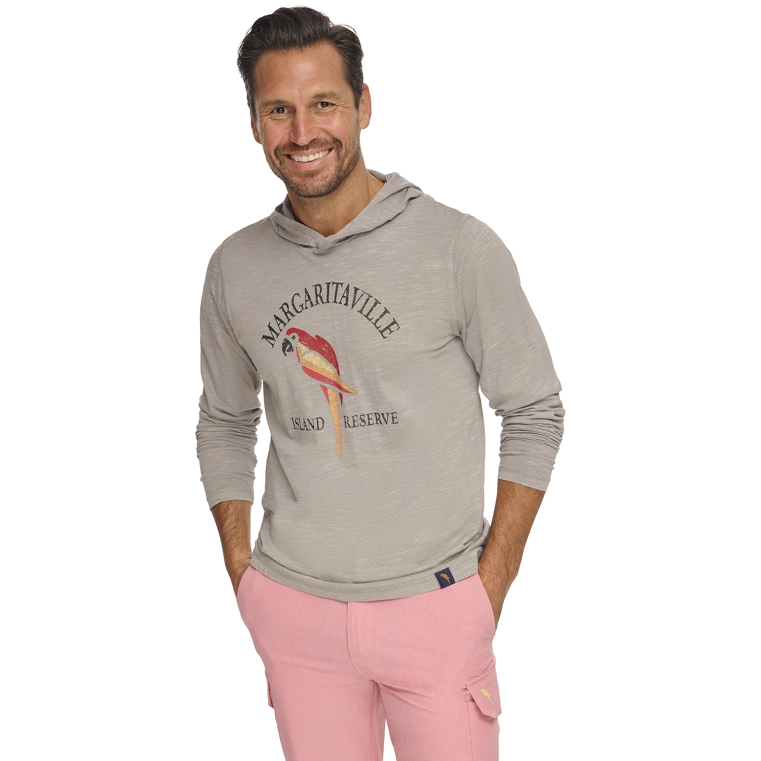 MargaritavilleMen's Island Reserve Parrot Graphic Warm Hoodie