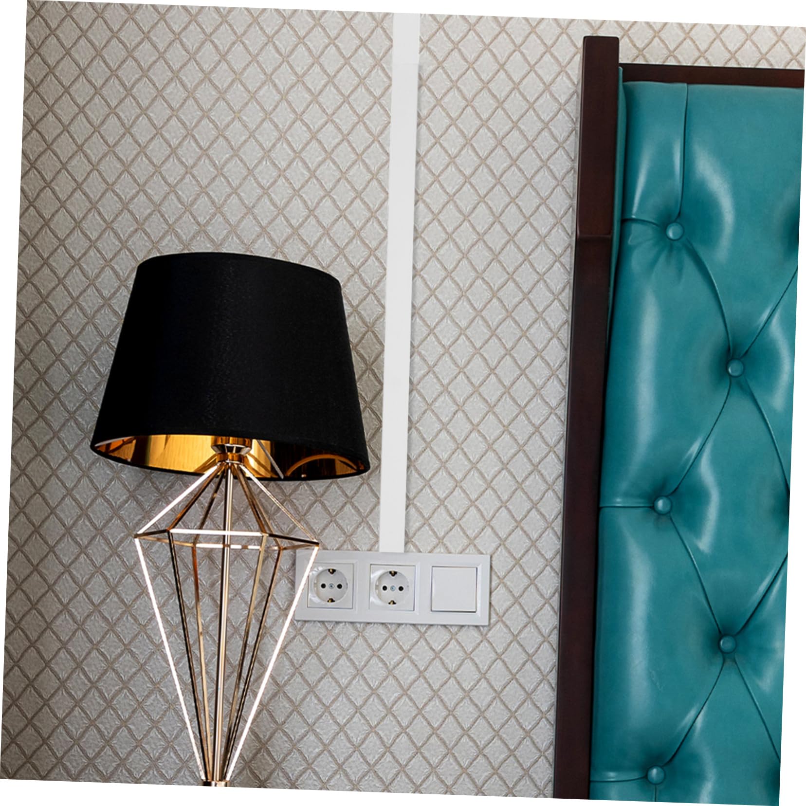 Ocultador de Cables de Pared PVC Blanco, Flexible y Mural