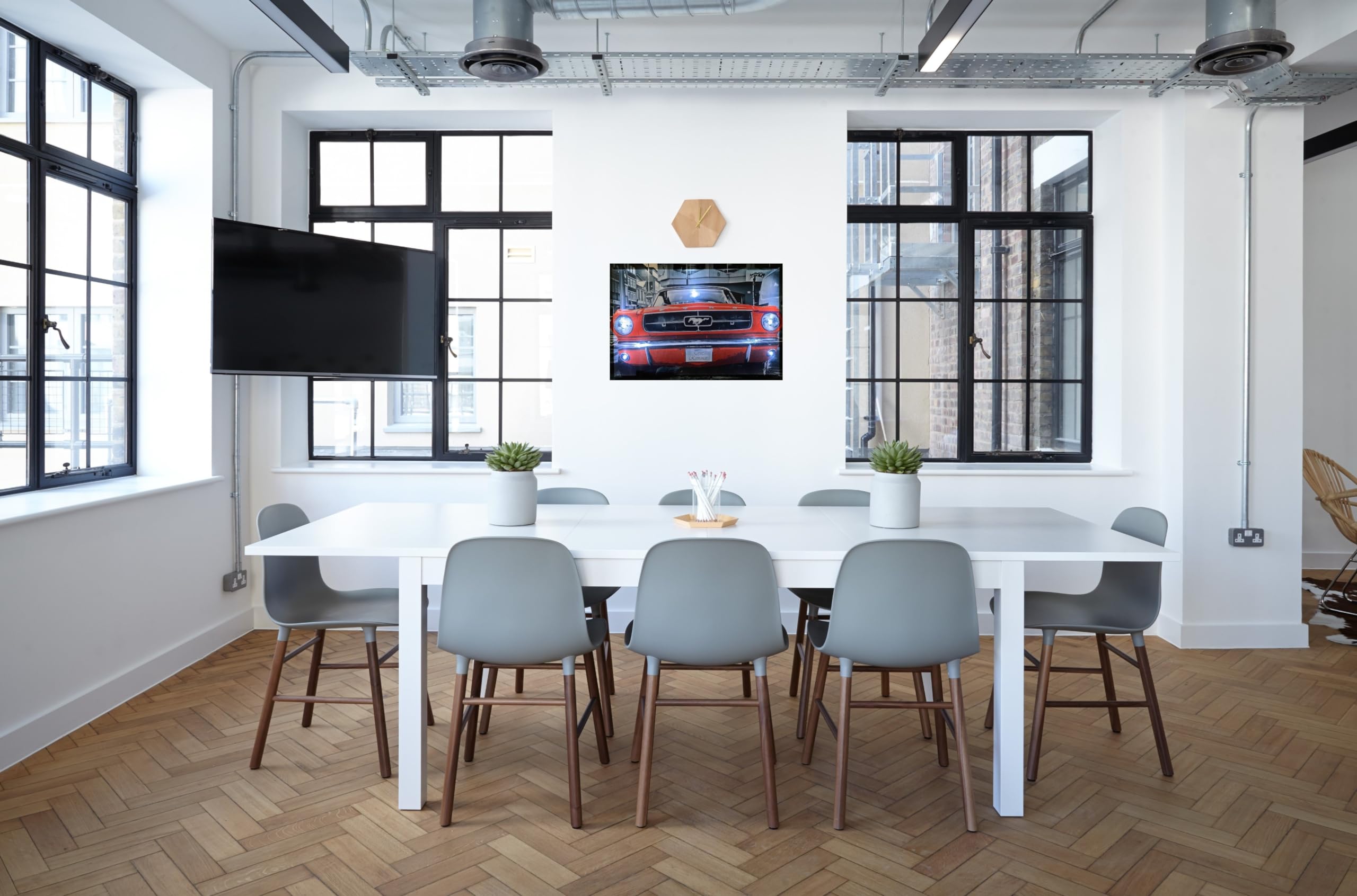 Samarkand Lights - Quadro LED con illuminazione a LED, 65 x 45 cm, motivo: leone