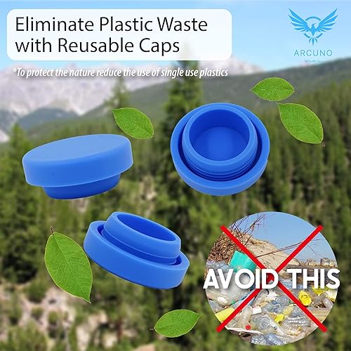 Miniatura 4 de ARCUNO Tapa de jarra de agua de 5 galones reutilizable tapas de botella de agua de 2165in tapas de silicona de repuesto antisalpicaduras