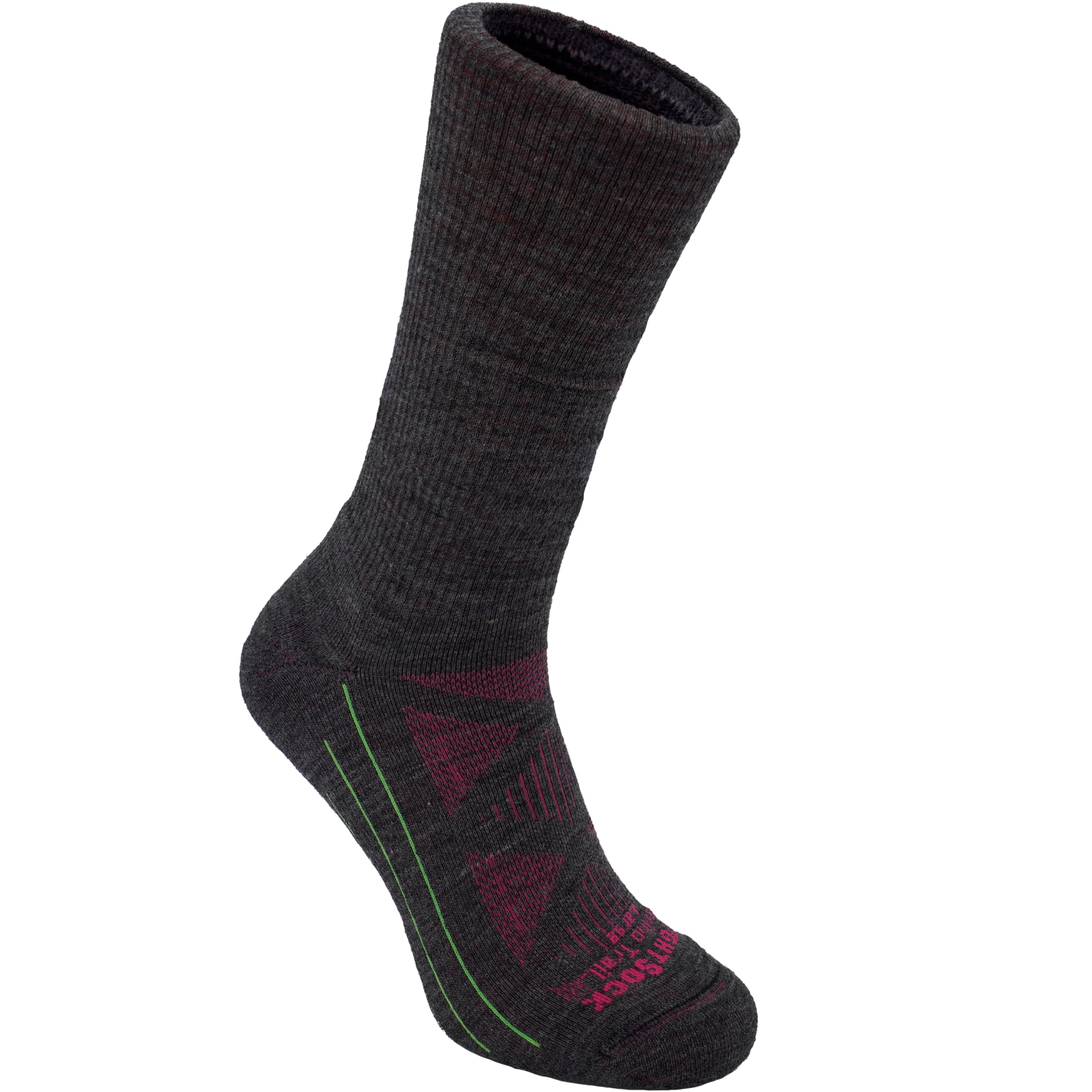 Wrightsock Merino Trail Crew - Calzini imbottiti, ecologici, anti-vesciche, traspiranti e confortevoli, prodotti negli Stati Uniti