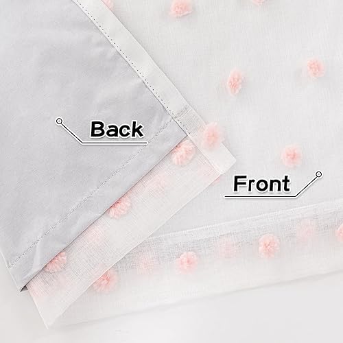 Miniatura 5 de MYSKY HOME Cortinas opacas rosas para dormitorio de niñas, 84 pulgadas de largo, 100% bloqueo de luz, cortinas de guardería para sala de estar, 2