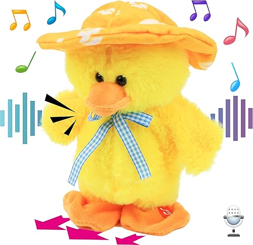 Miniatura 1 de Hopearl Juguete de pato que habla y canta, repite lo que dices, patito caminante, juguete animado interactivo, juguete de peluche para niños
