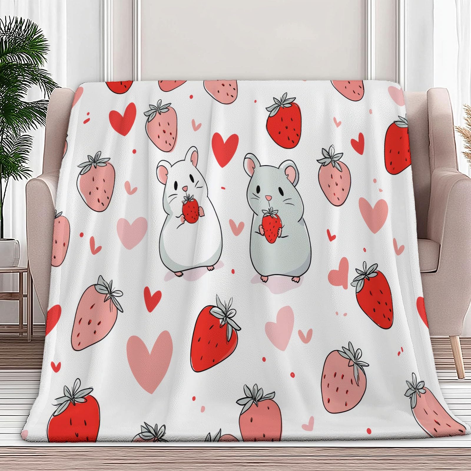 Couverture flanelle hamsters 200x200cm pour dire adieu aux nuits froides avec ce plaid polaire