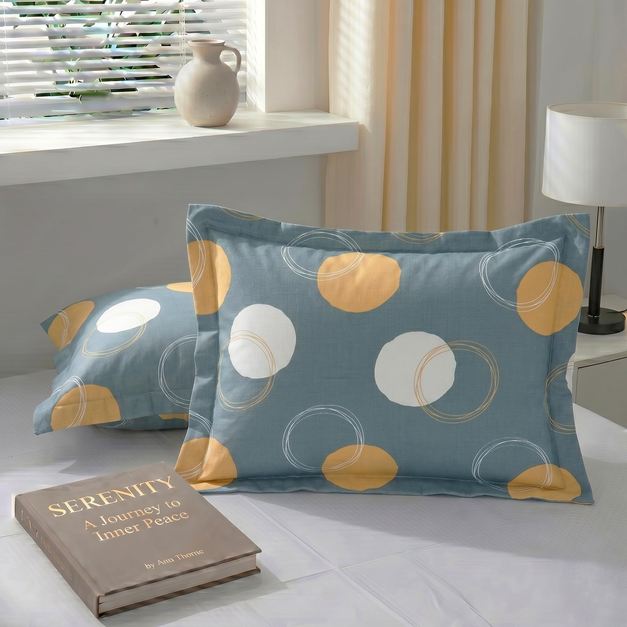 VAS COLLECTIONS Cotton Pillow Cover Set of 2 (17x27 Inches) | Ultra Soft Breathable Pillow Cases for Bed | Skin Friendly, Fade Resistant & Comfortable Pillow Covers for Bedroom Decor (Grey)-image-1