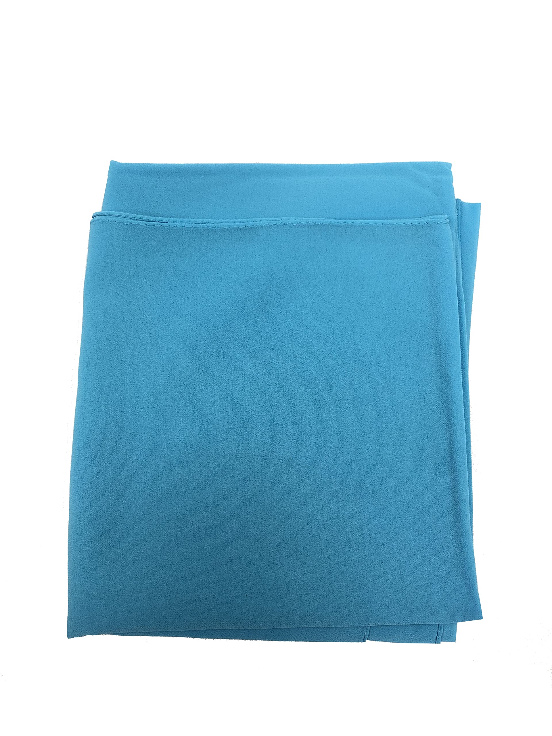 Shoes Lane Women's Light Blue 180X80 Chiffon Maxi Plain Scarf Hijab Sarong Shawl Large Wrap (Light Blue)