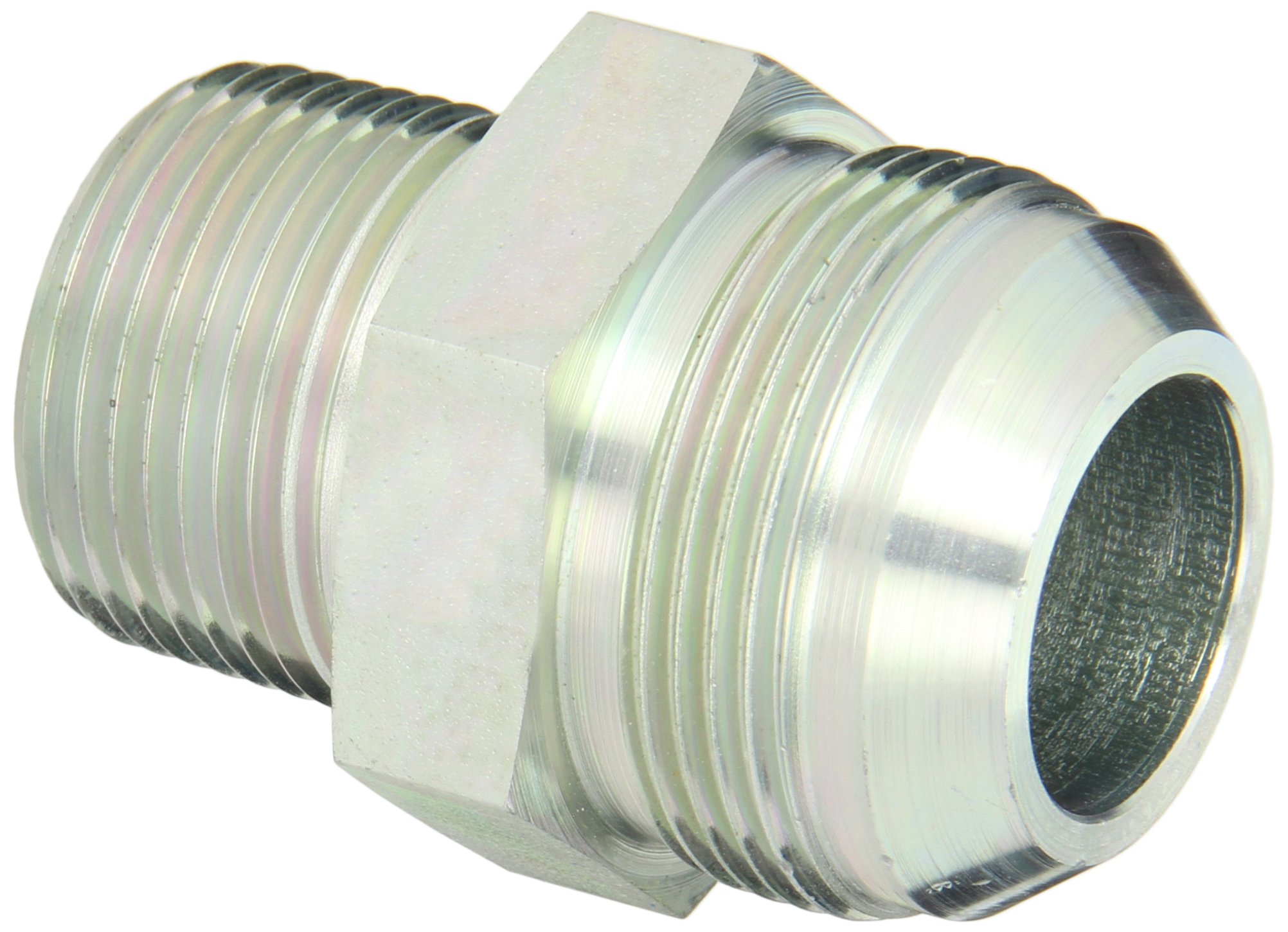 Eaton Aeroquip 2021-16-20S Male Connector, Male 37 Degree JIC, Male Pipe Thread, JIC 37 Degree & NPT End Types, Carbon Steel, 1-1/4 JIC(m) x 1 NPT(m) End Size, 1-1/4