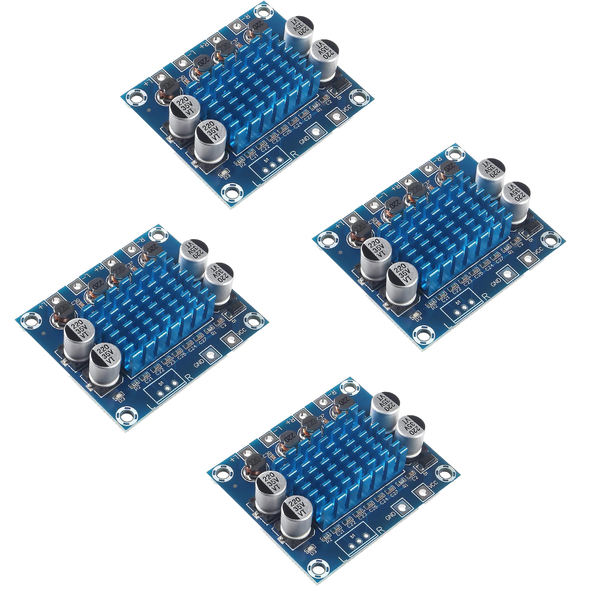Hexonix TPA3110 XH-A232 30W+30W 2.0 Channel Digital Stereo Audio Power Amplifier Board DC 8-26V 3A - Pack of 4