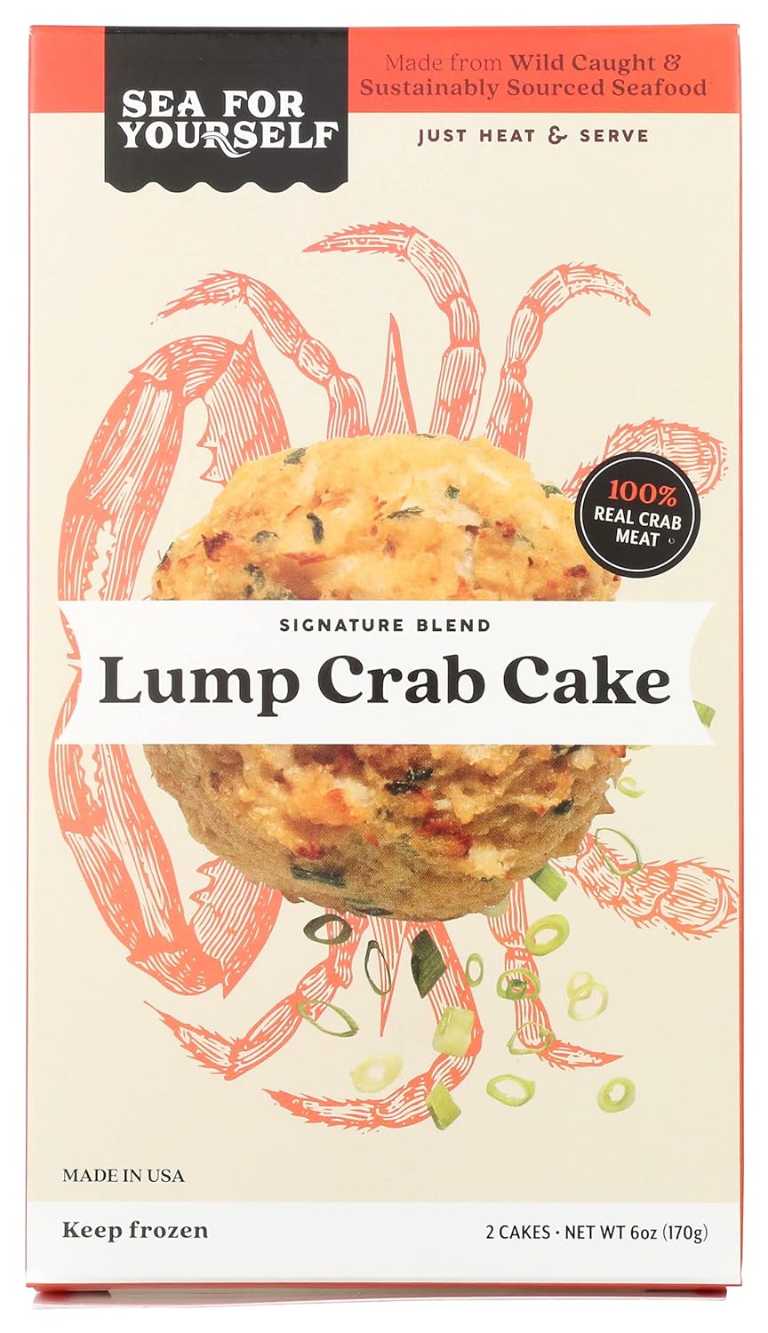 Sea For Yourself Lump Crab Cakes, 6 oz - Sustainably Sourced, Preservative-Free Premium Seafood