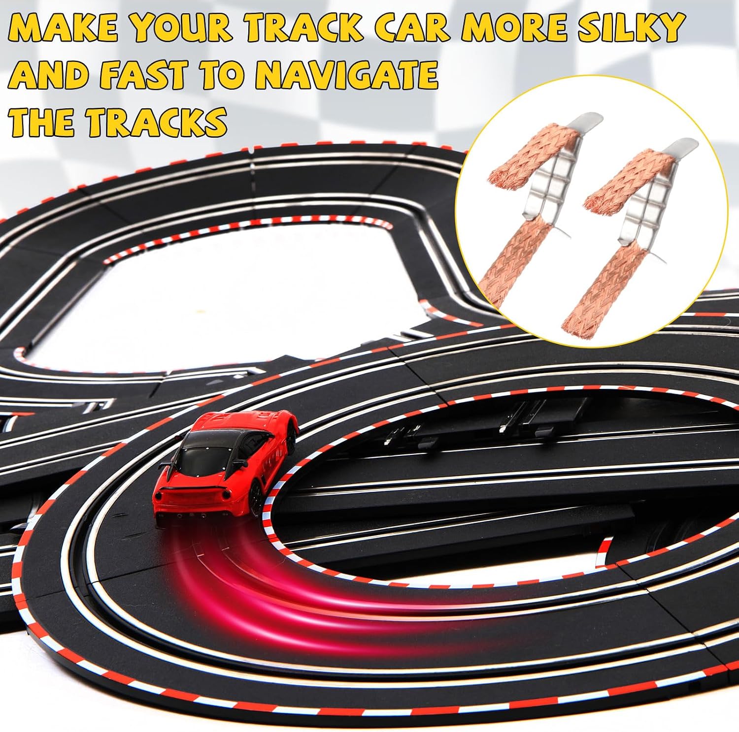 24 Pcs Double Sliding Contact Brushes 1:43 Scale Slot RC Car image 5