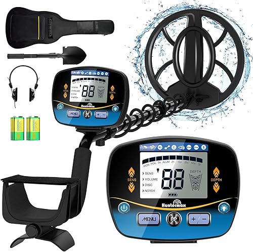 Detector de metales para adultos, detector de oro impermeable profesional de alta precisión con pantalla LCD, detector de metales ajustable de