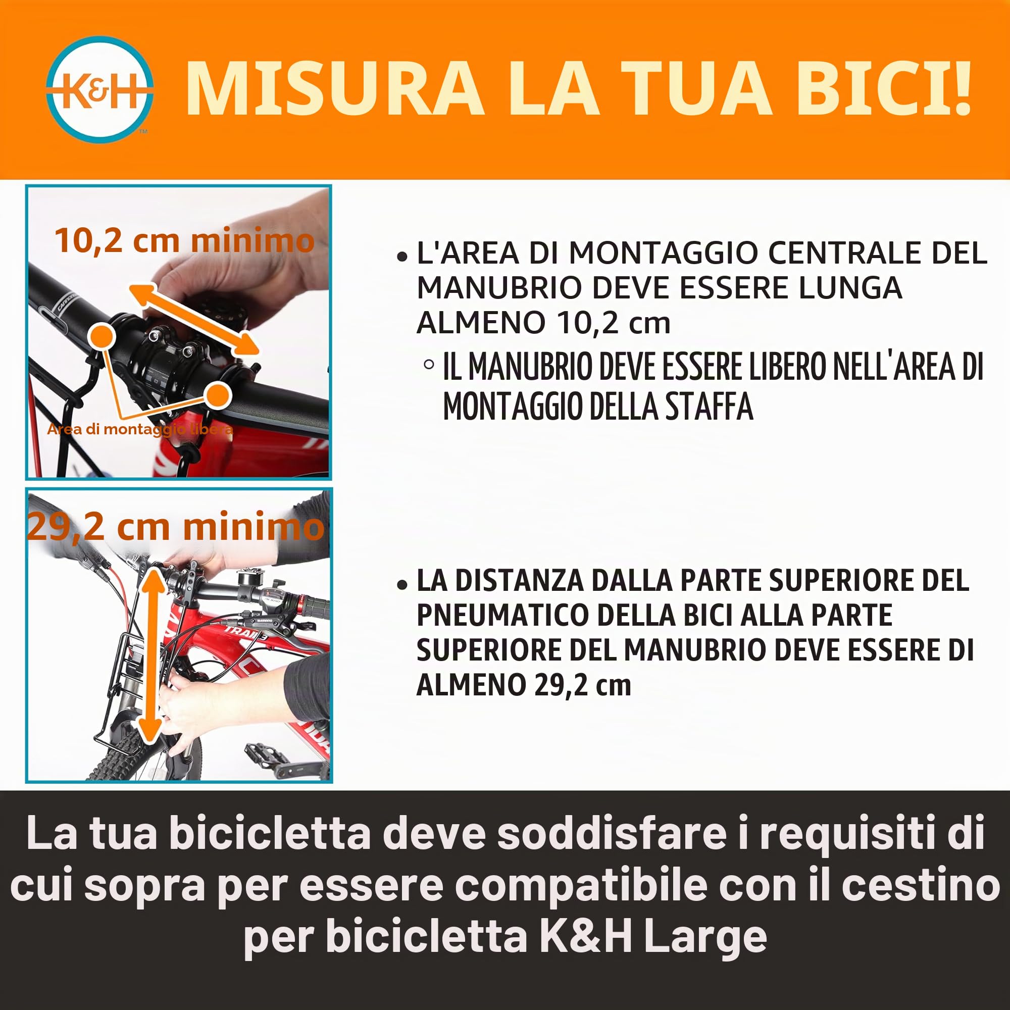 K&H Pet Products - Trasportino universale per bicicletta per cani, gatti e gatti, grande, 30,5 x 40,6 x 25,4 cm