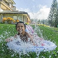 Vista 2 de PoolCandy Stars & Stripes - Tobogán acuático inflable para niños con piscina integrada