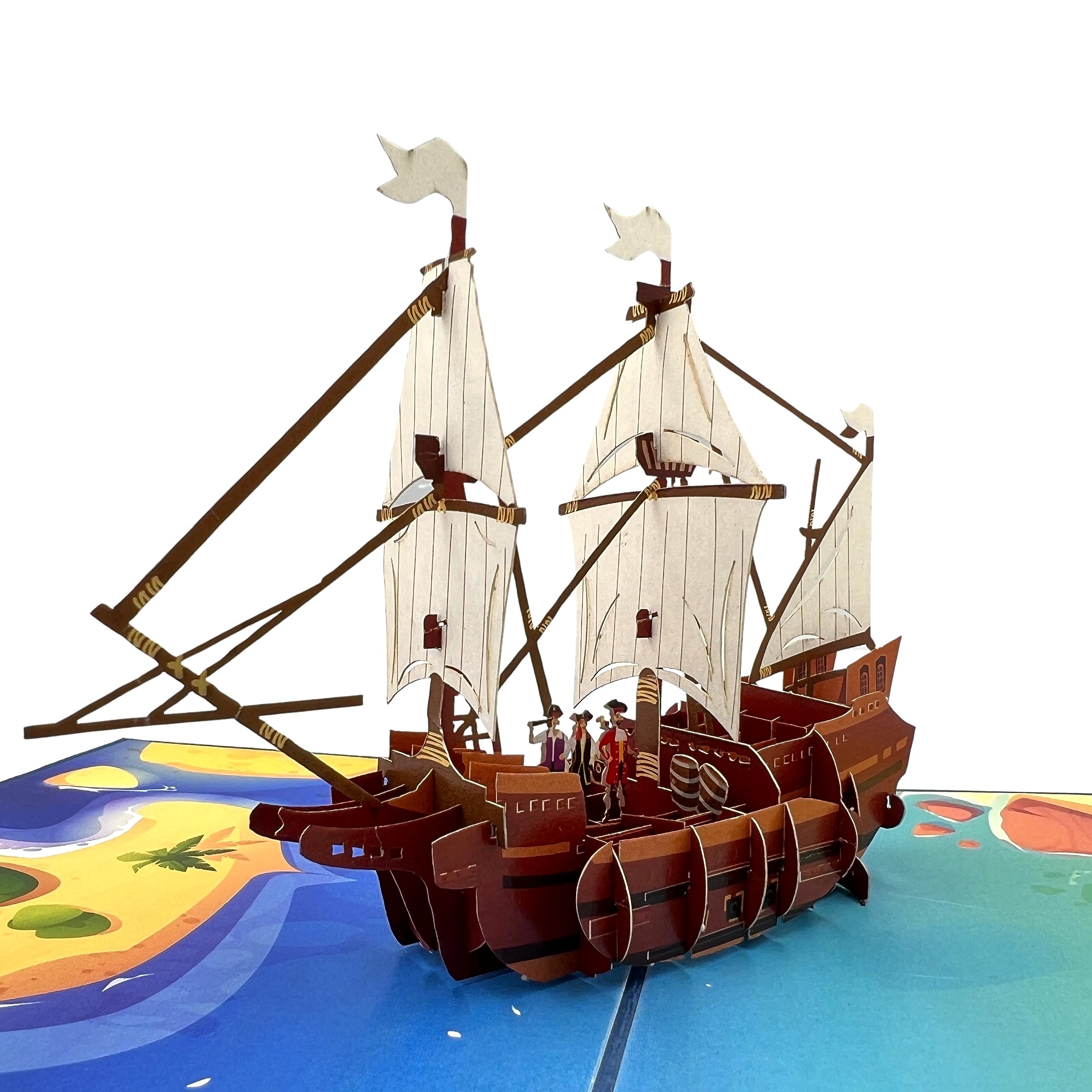 Niumcraft 3D Pop Up Greeting Card Vehicles Theme (Pirate Ship)