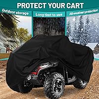 Vista 5 de QYMOTO ATV Cover,Large ATV Cover XL 2-UP,Universal 4 Wheeler Quad Durable Waterproof Outdoor Full Protection Windproof for CFMOTO Cforce 600 1000