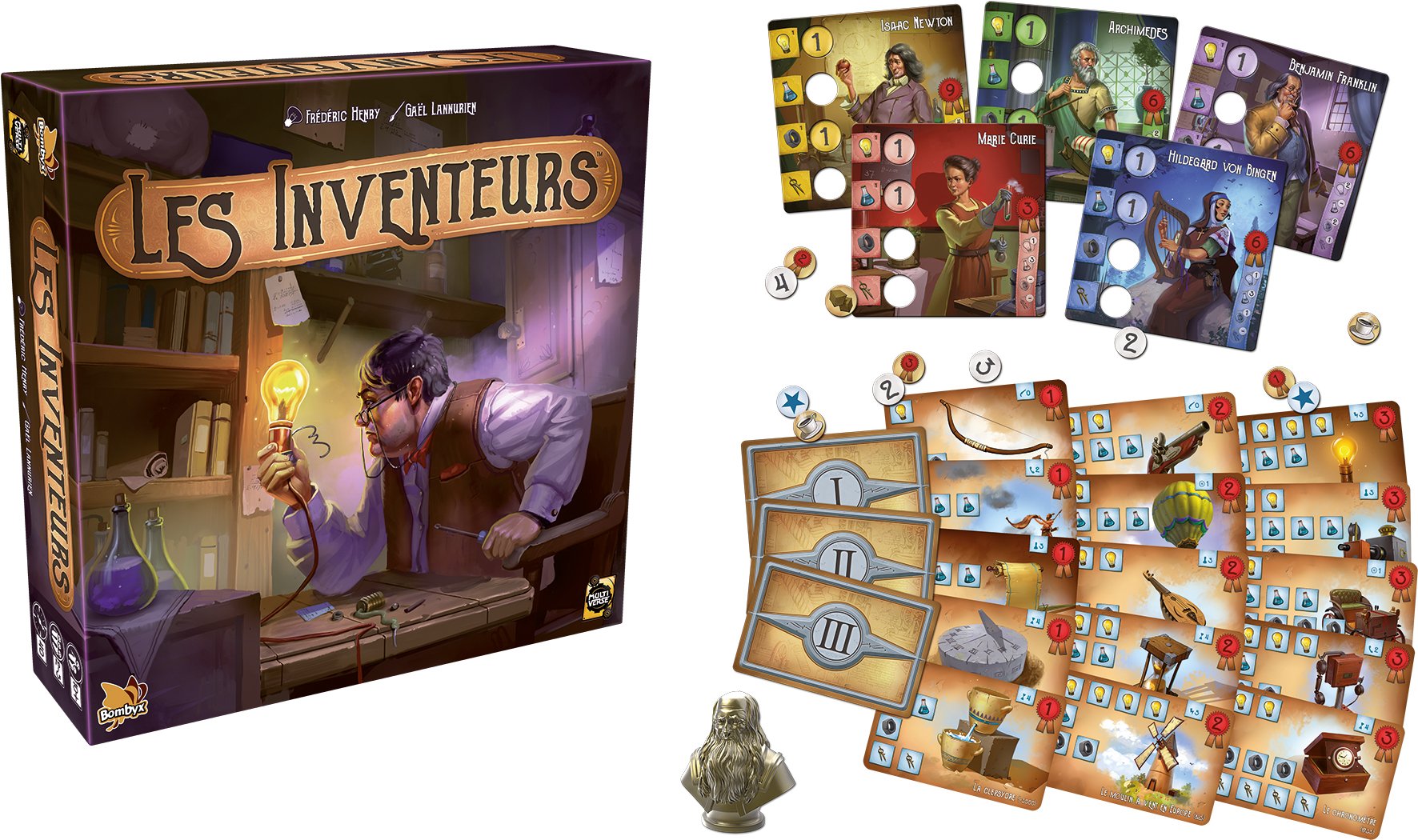 Asmodee Bombyx | Les Inventeurs | Jeu de société | À partir de 10 Ans | 2 à 5 Joueurs | 40 Minutes