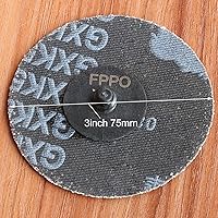 Vista 4 de FPPO Grano de óxido de aluminio 40 50 unidades de disco de lijado de 3 pulgadas con bloqueo de rollo de papel de lija tipo R de cambio rápido disco
