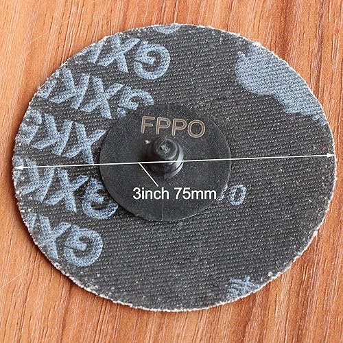 Miniatura 4 de FPPO Grit40 50 unidades de disco de lijado de 3 pulgadas con bloqueo de rollo de papel de lija tipo R de cambio rápido disco abrasivo disco abrasivo
