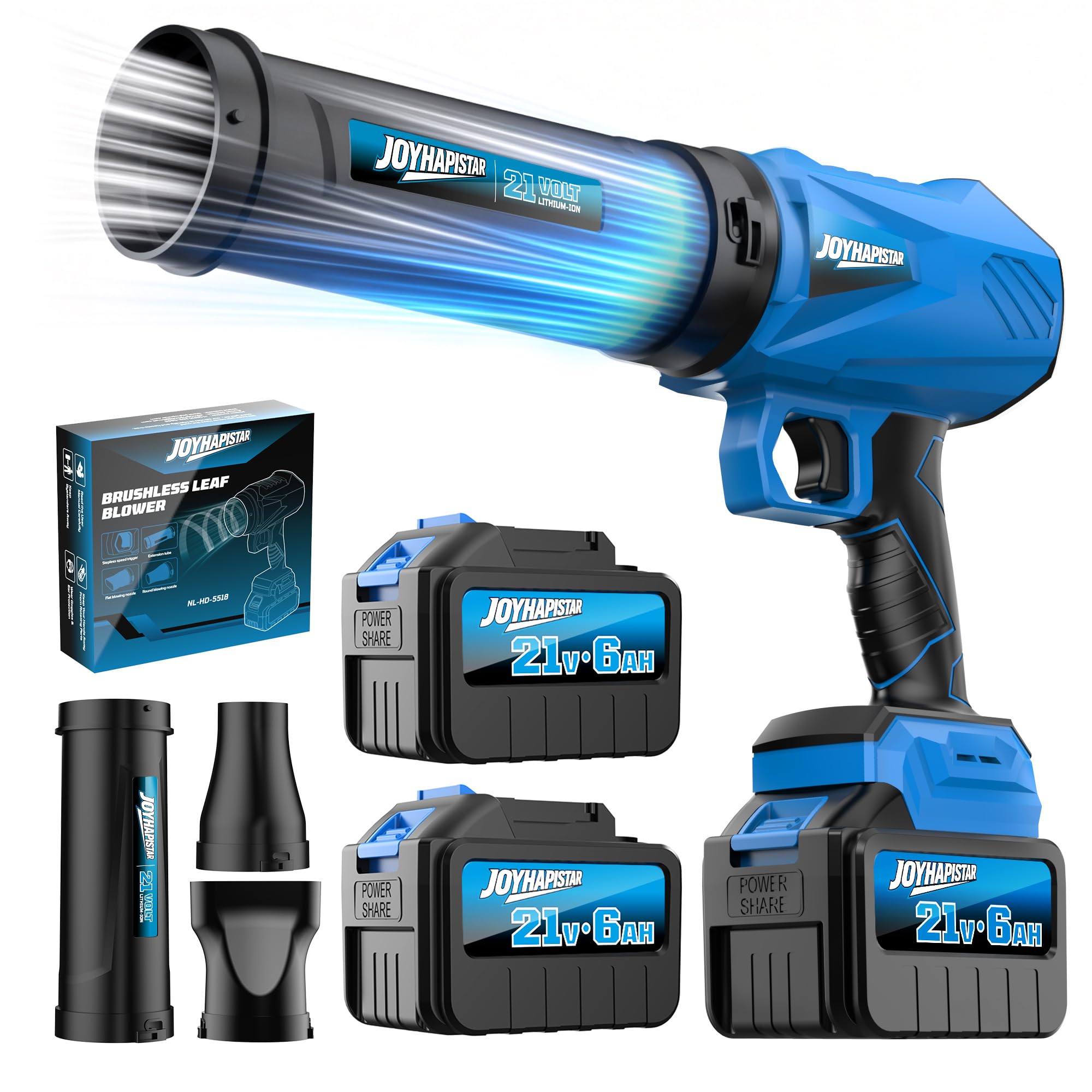 Handheld Leaf Blower with 2x6.0Ah Batteries