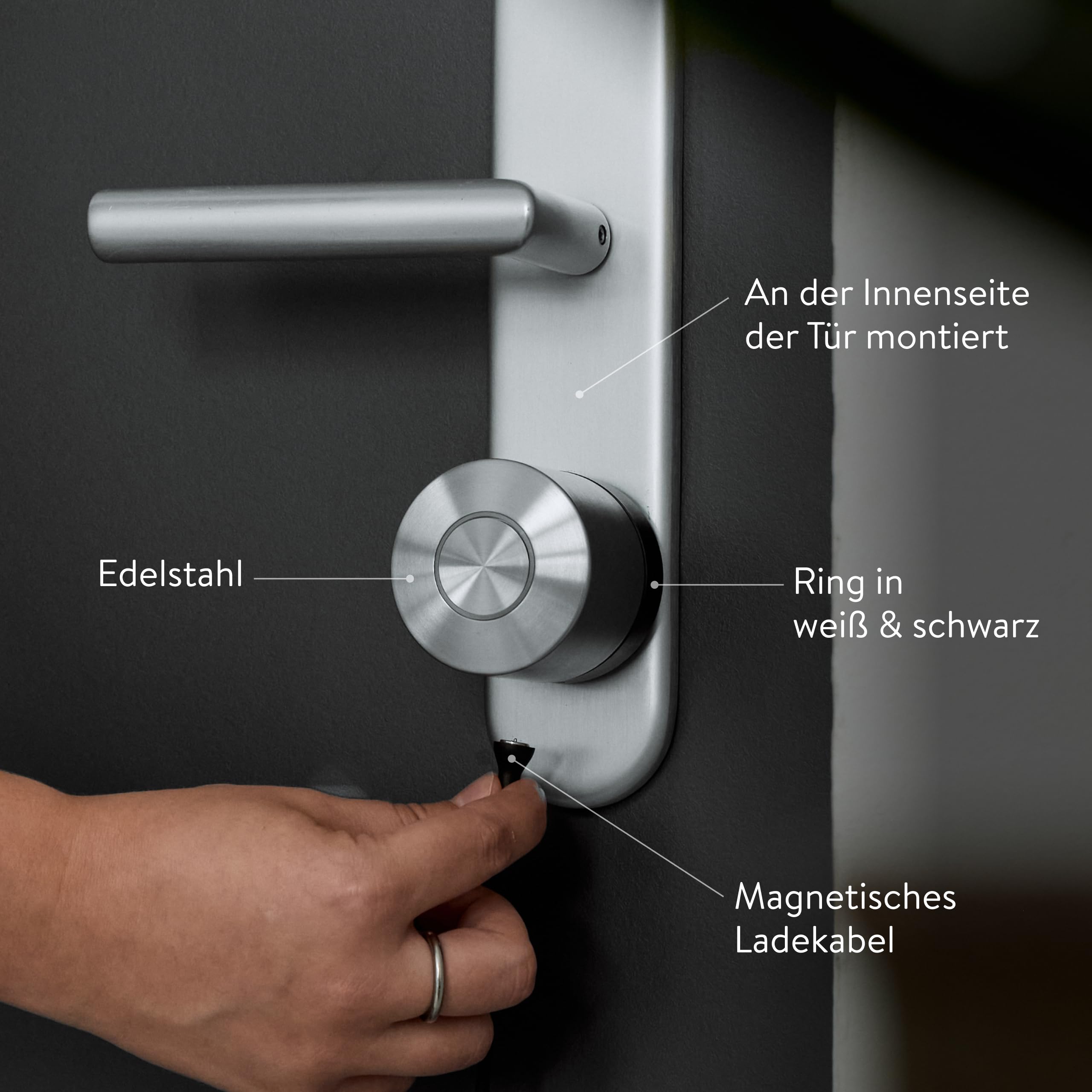 Nuki Smart Lock Ultra, elektronisches Türschloss mit Bluetooth, WLAN & Matter, für mühelose Integration ins Smart Home, Tür entsperren über Fernzugriff, mit 3 verschiedenen Sperrmodi