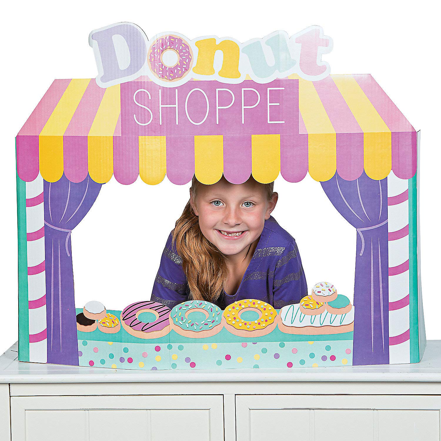 Donut Shop Photo Cardboard Stand Up (4 feet long) Donut Part Decor and Supplies