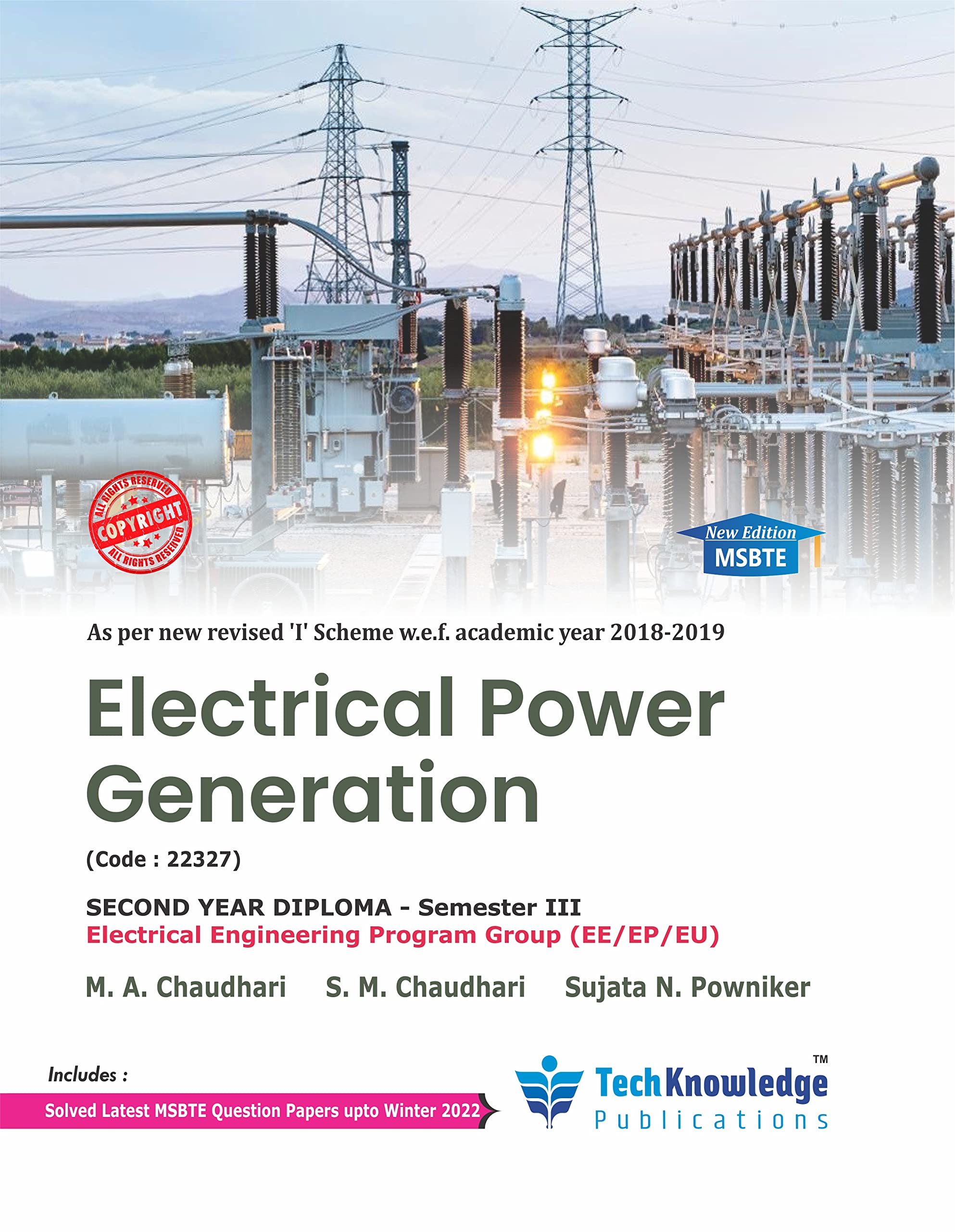 Electrical Power Generation For MSBTE Diploma Electrical Engineering Group Sem 3 Paperback