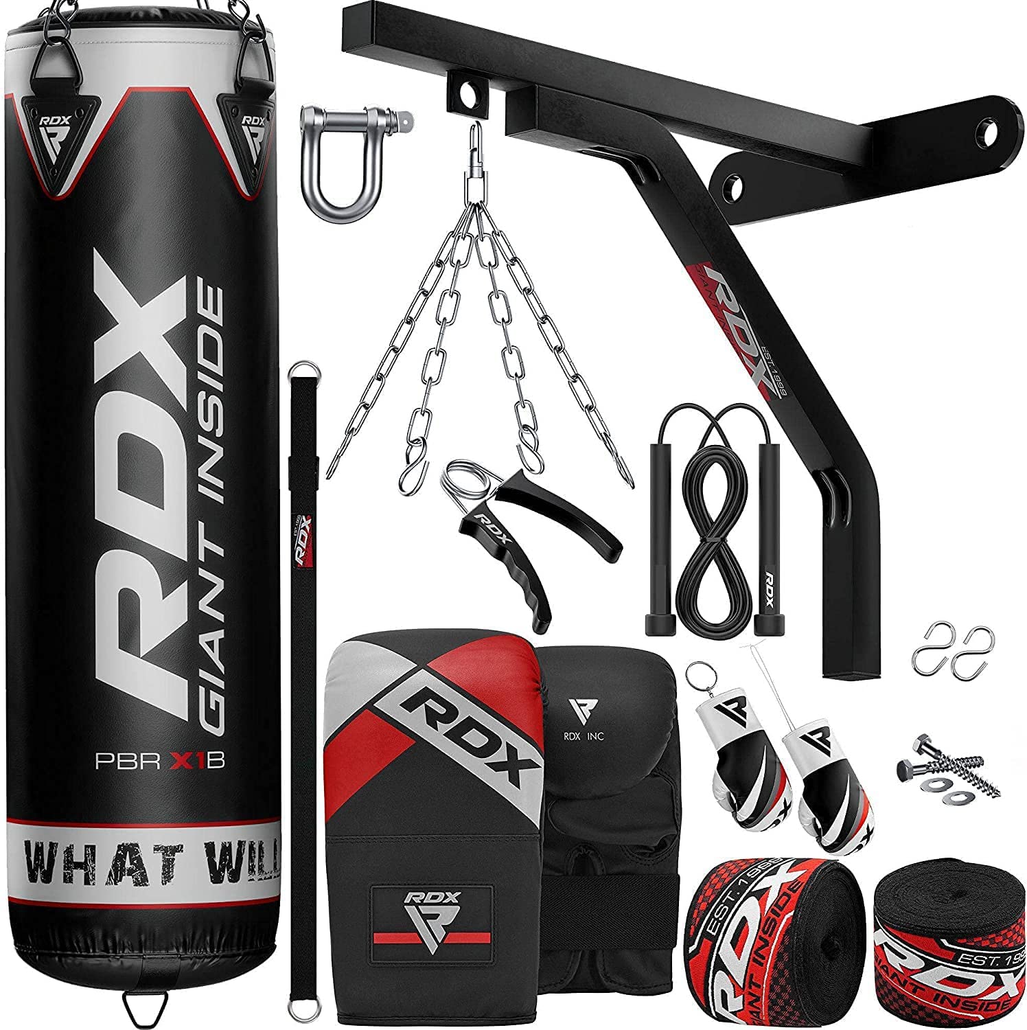 Buy RDX Professional Anti Swing Filled 5FT 4FT Punch Bag Set, 7pc Maya