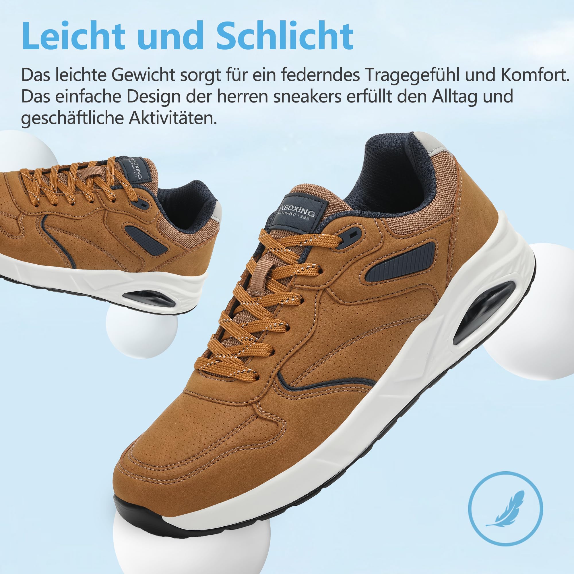 AX BOXING Zapatillas Hombre Casual Sneaker Ligera Zapatos Deportivos Transpirable Trainers Tamaño 41-46 EU