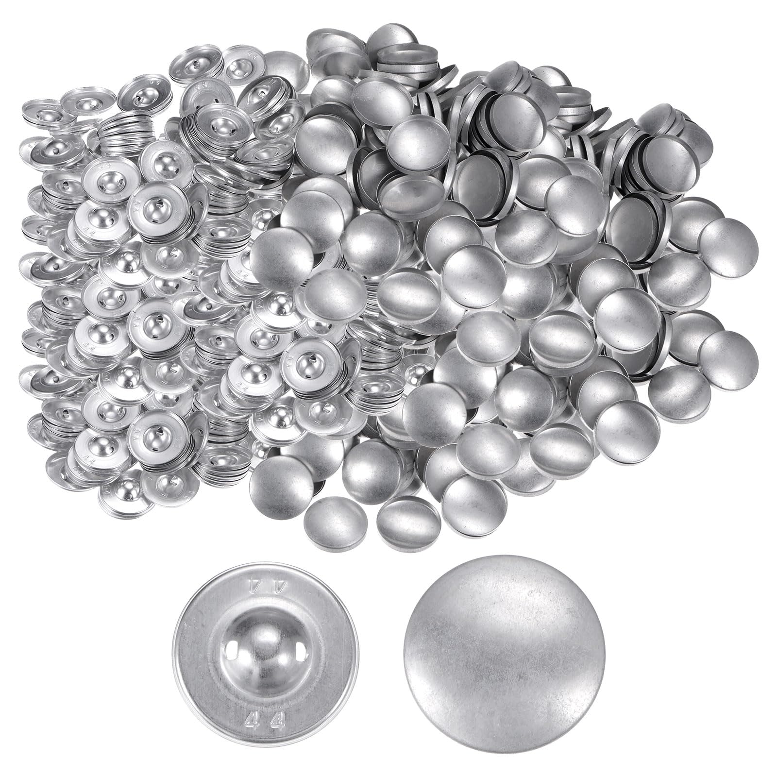 Boutons en aluminium 44 L 27 mm HARFINGTON lot de 500 pièces pour presse manuelle