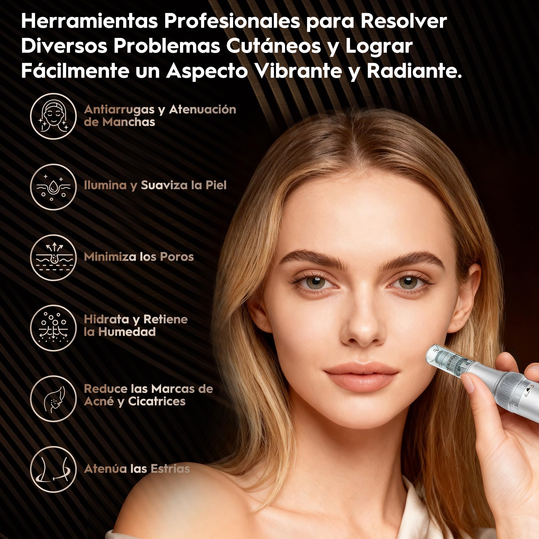 Dr.pen Ultima M7S - Lápiz de Microneedling Eléctrico e Inalámbrico, con 20 Cartuchos, 6 Niveles de Velocidad y Pantalla LED -Para el Crecimiento del Cabello, Rostro, Cuerpo y Cuidado de la Piel