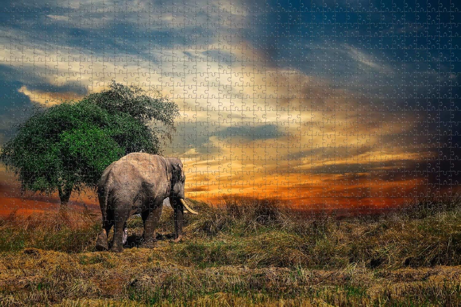 Jigsaw Puzzle for Adults Thailand Elephant Puzzle 1000 Piece Wooden Travel Souvenir